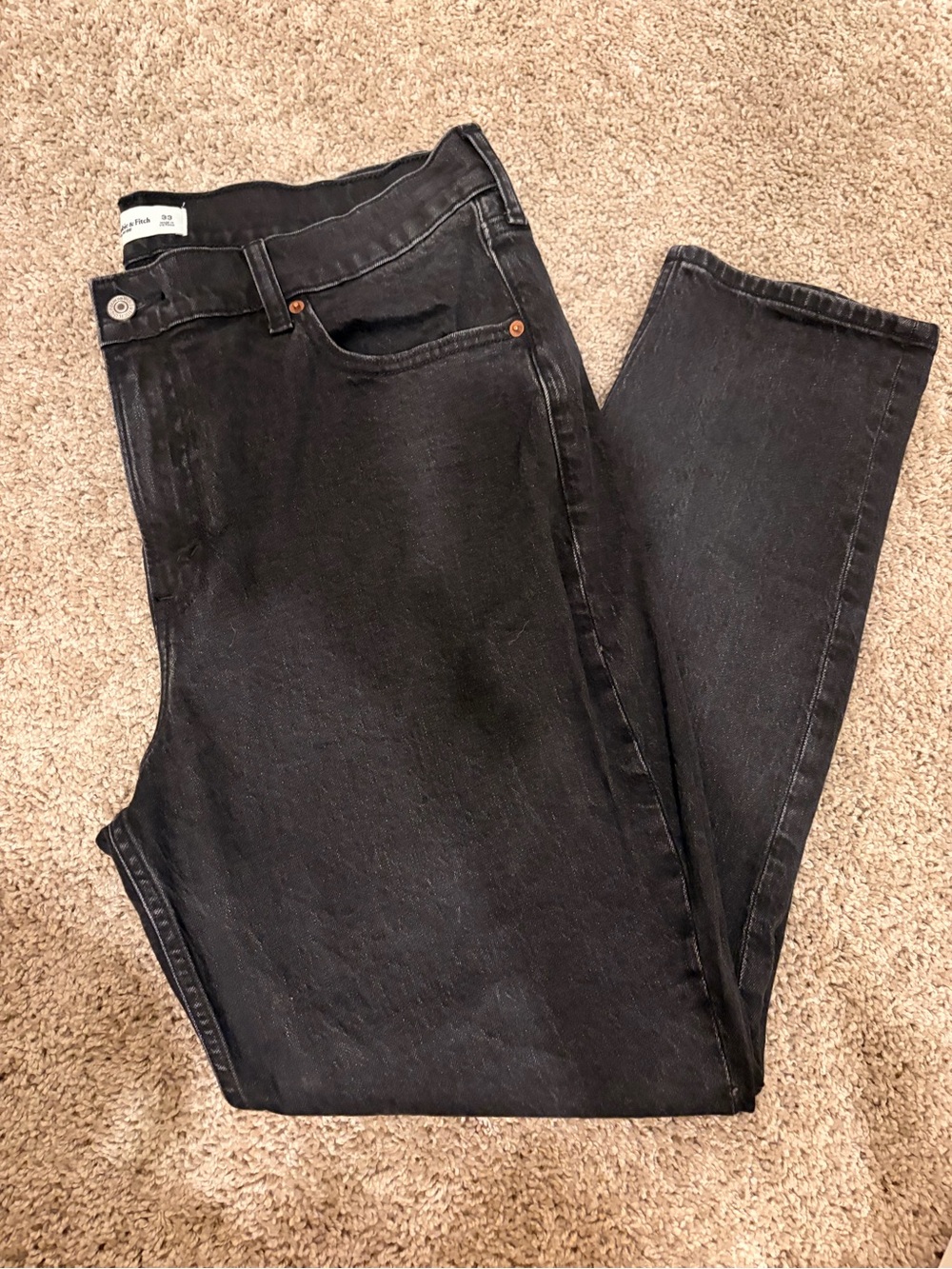 Abercrombie & Fitch Washed Black Skinny Leg Jeans